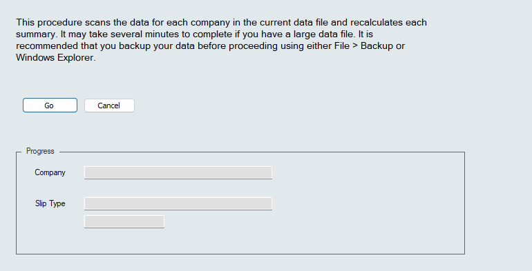 Check data integrity