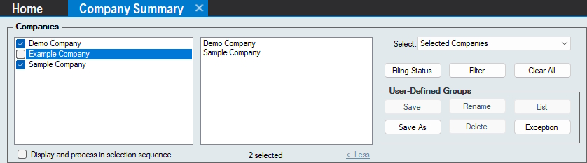 Company Selection