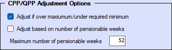 Company Setup - Adjust CPP