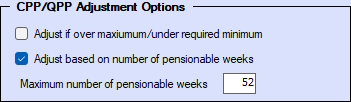 Company Setup - Adjust CPP