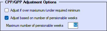 Company Setup - Adjust CPP
