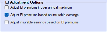 Company Setup - Adjust EI