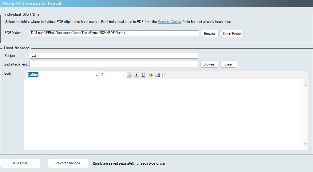 Email Slips - Compose Email