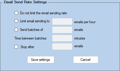 Email Slips - Sending Rates