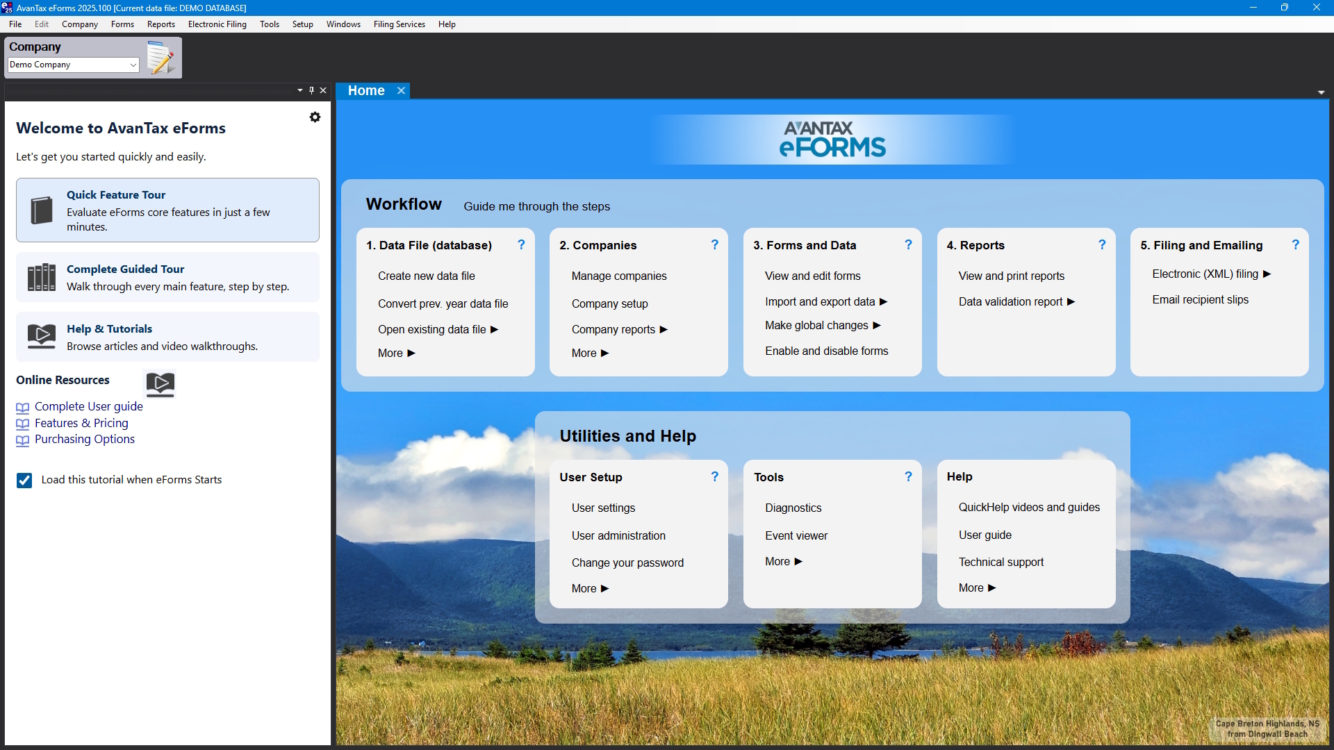 eForms Home Page