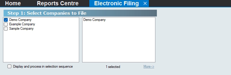 Electronic Filing - Step 1