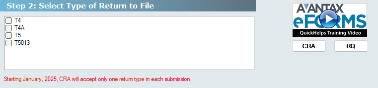 Electronic Filing - Step 2