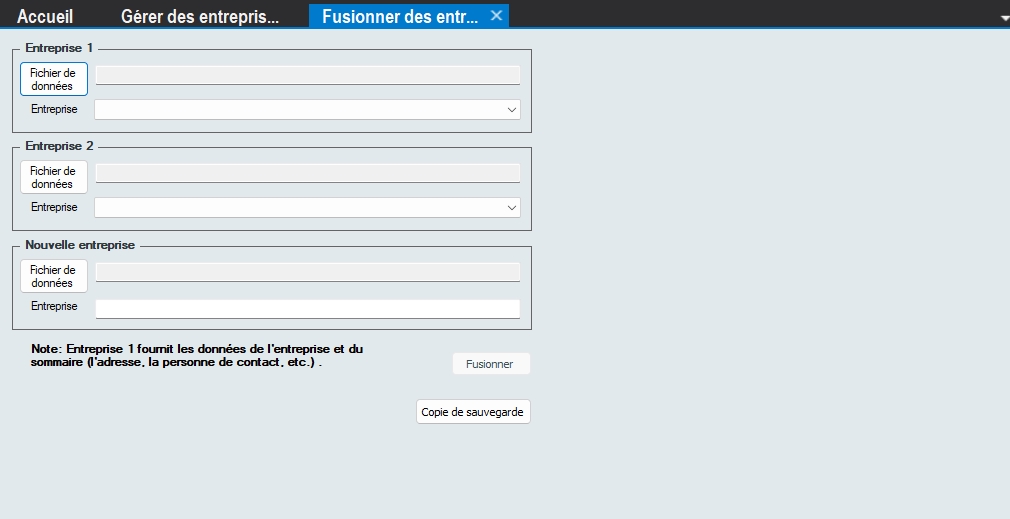 Gérer des entreprises – Fusionner