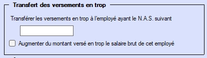 Renseignements sur l'entreprise - transfert