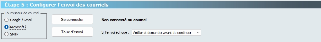 Envoyer des feuillets par courriel – configurer l’envoi – Microsoft