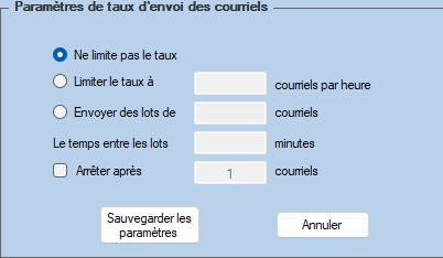 Envoyer des feuillets par courriel – taux d’envoi