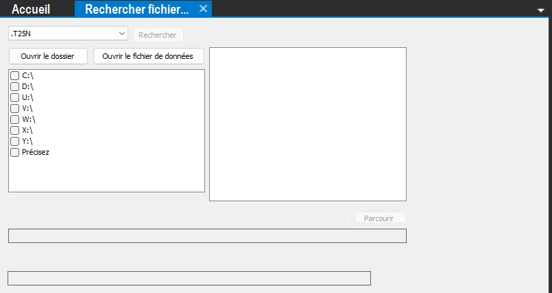 Rechercher un fichier de données