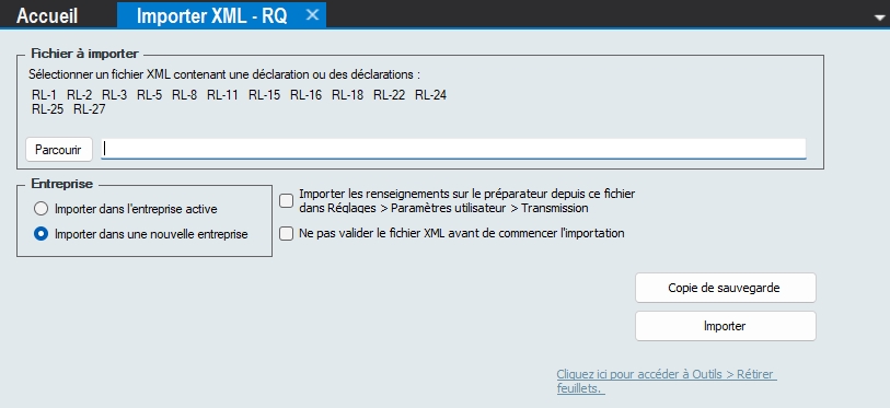 Ajout de feuillets