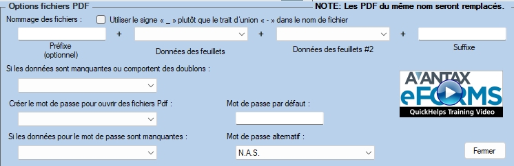 Créer des feuillets individuels pour les destinataires