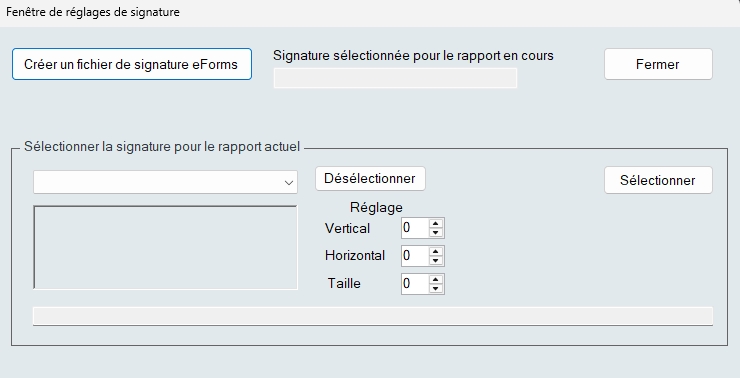 Sélectionner la signature