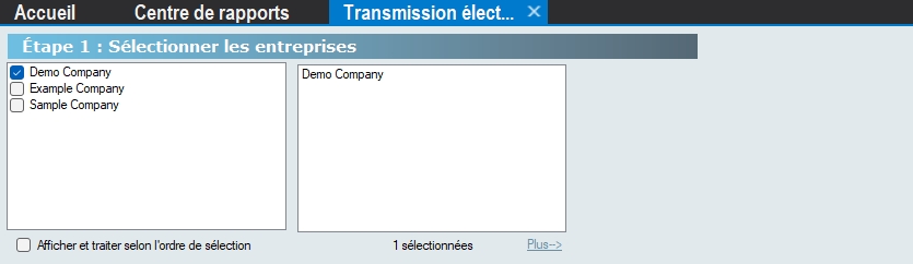 Transmission électronique - Étape 1