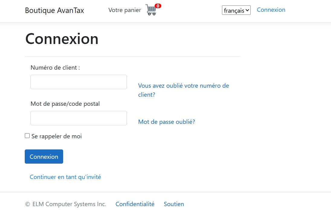Boutique en ligne AvanTax