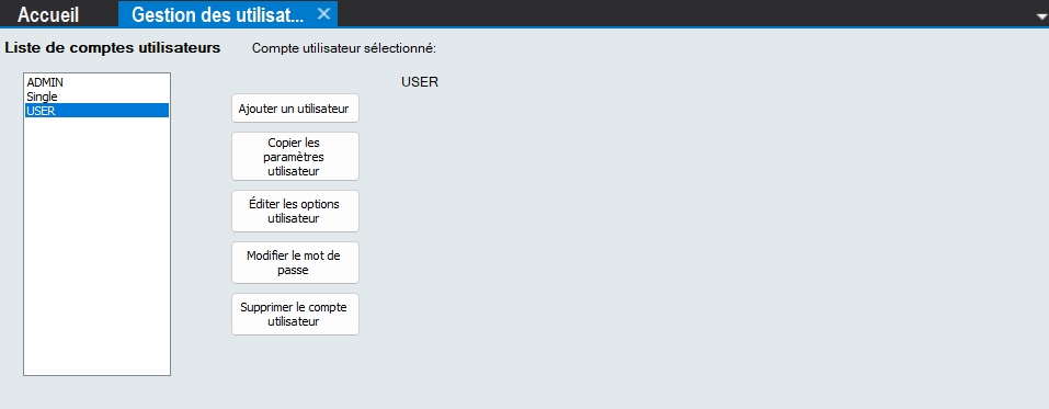 Gestion des utilisateurs