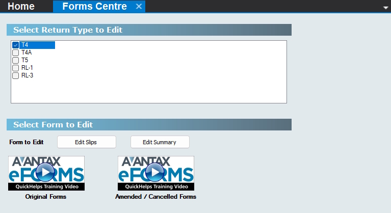 Reports Centre